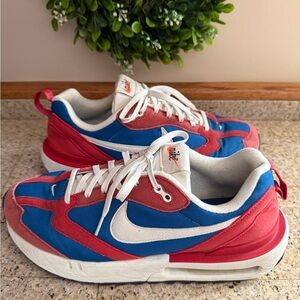 Nike Red, Blue, and White Athletic Shoes